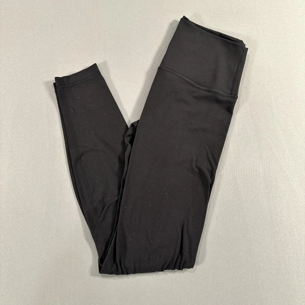 Lululemon Leggings Womens 8 Black High Rise Ankle Yoga Athletic Stretch Gym